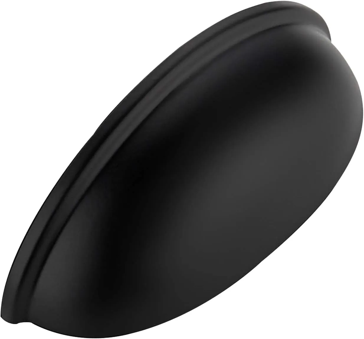 Ravinte 10 Pack 3" Drawer Pulls Flat Black Cabinet Cup Pulls Kitchen Hardware Cabinet Handles Drawer Handles Knobs 3 inch Hole Center