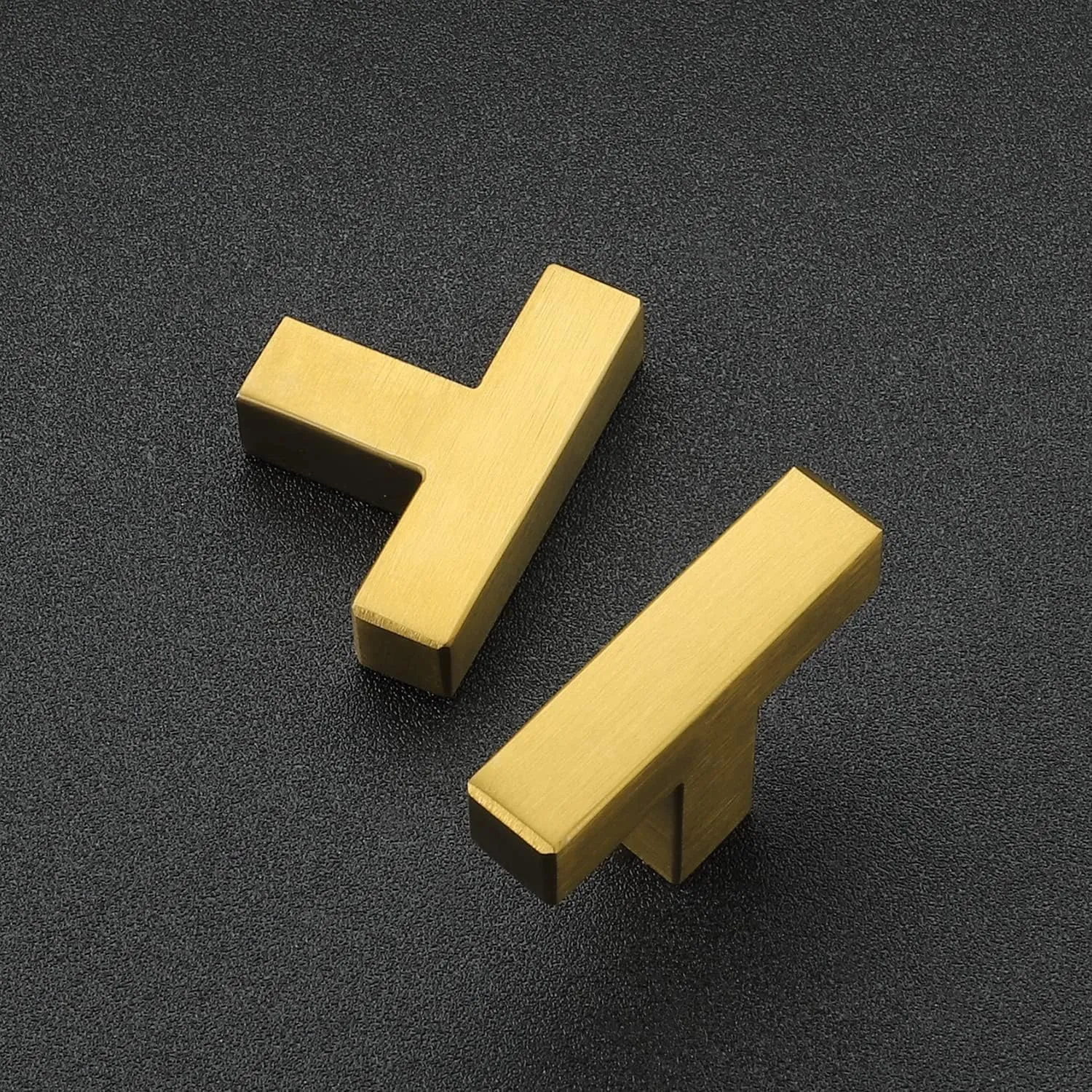 Ravinte 12 Pack 2 inch Length Square Cabinet Pulls Brushed Brass Stainless Steel Kitchen Drawer Pulls Cupboard Handles Cabinet Handles