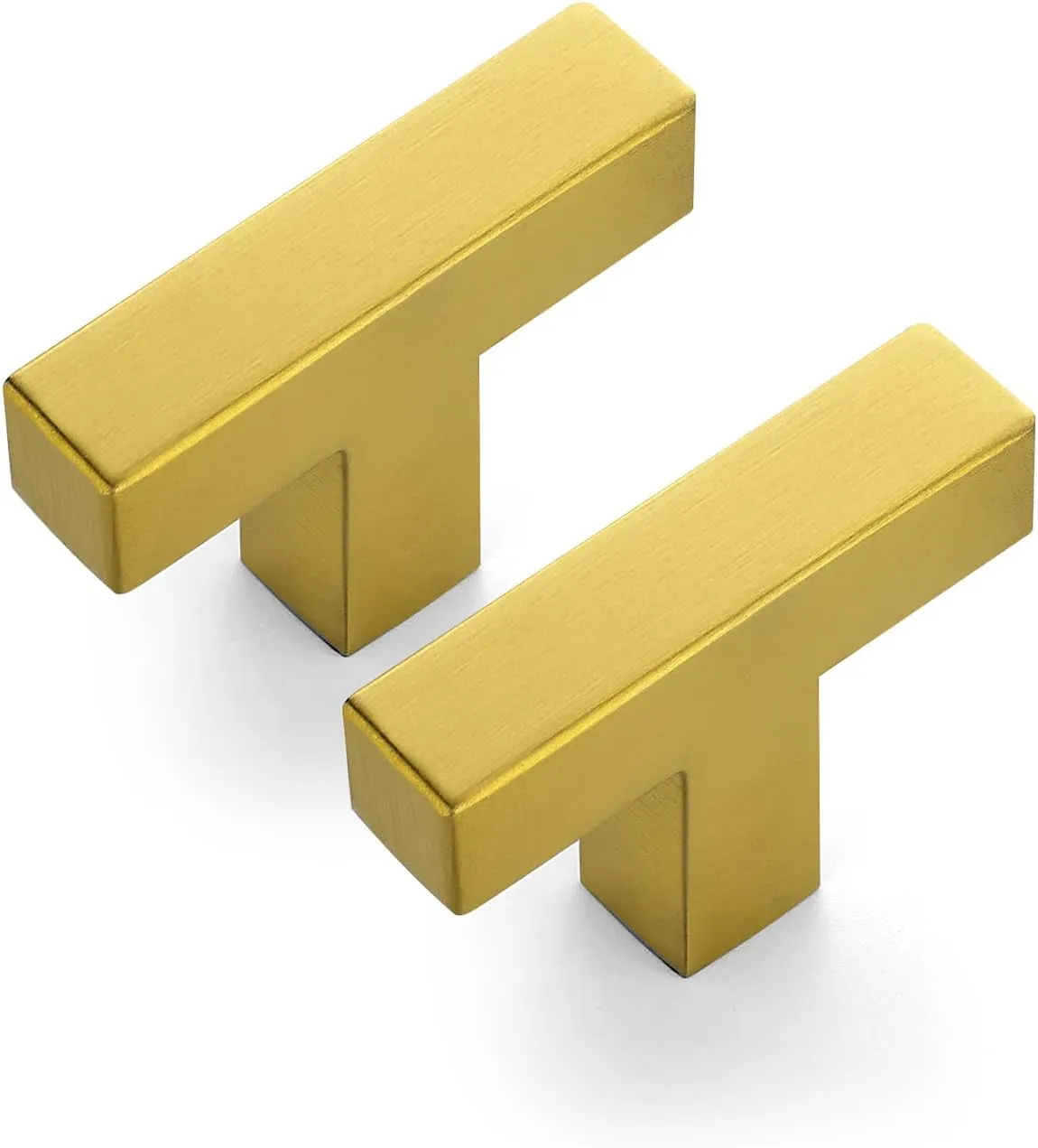 Ravinte 12 Pack 2 inch Length Square Cabinet Pulls Brushed Brass Stainless Steel Kitchen Drawer Pulls Cupboard Handles Cabinet Handles