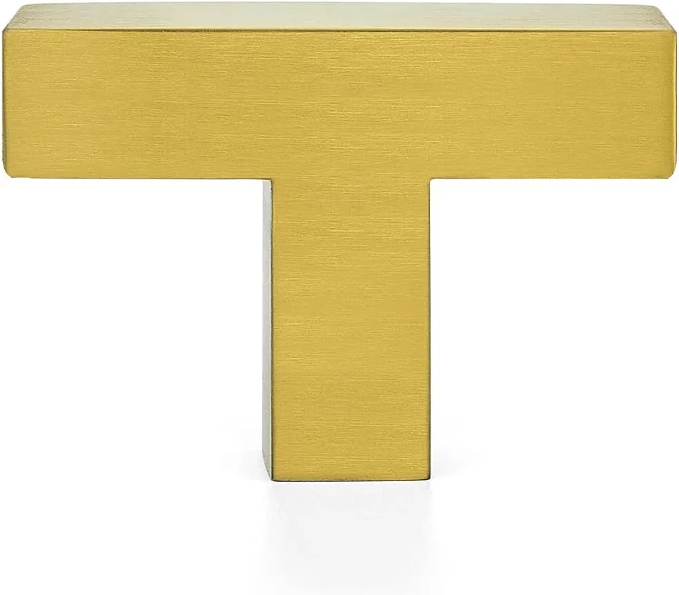 Ravinte 12 Pack 2 inch Length Square Cabinet Pulls Brushed Brass Stainless Steel Kitchen Drawer Pulls Cupboard Handles Cabinet Handles