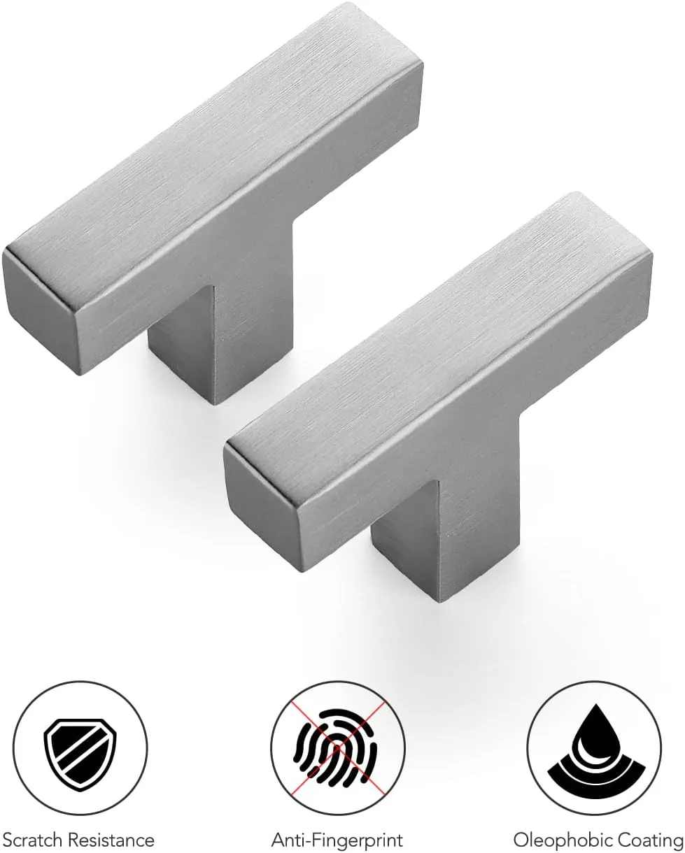 Ravinte 12 Pack 2 inch Length Square Cabinet Pulls Brushed Nickel Stainless Steel Kitchen Drawer Pulls Cupboard Handles Cabinet Handles