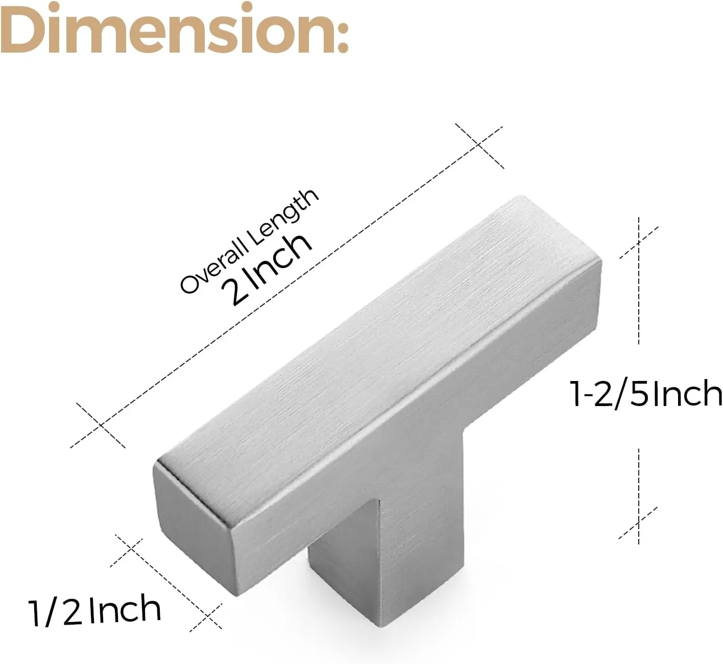 Ravinte 12 Pack 2 inch Length Square Cabinet Pulls Brushed Nickel Stainless Steel Kitchen Drawer Pulls Cupboard Handles Cabinet Handles