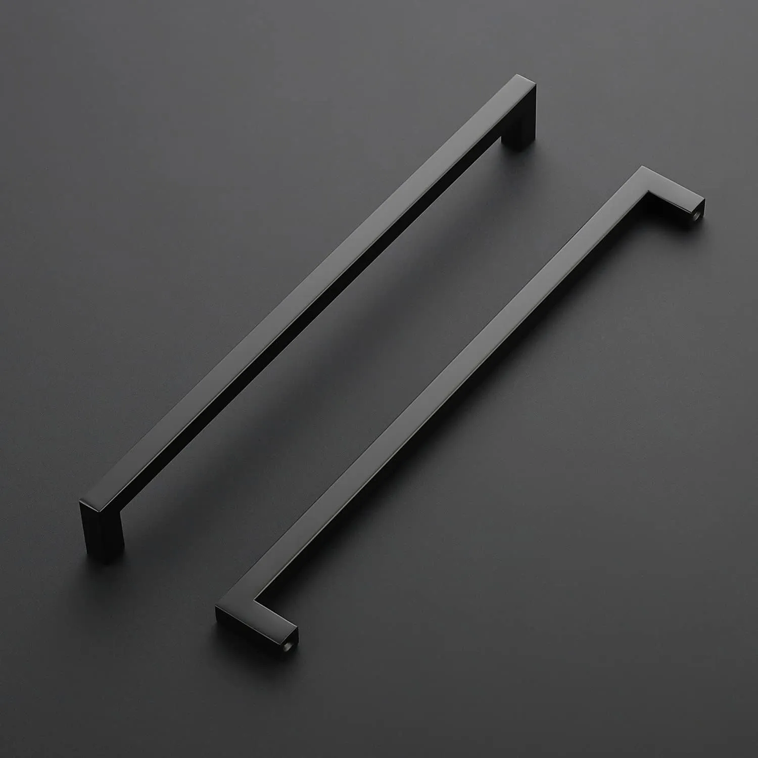 Ravinte 20 Pack Squre Cabinet Pulls 11-1/3 Inch Black Kitchen Cabinet Handles Matte Black Kitchen Hardware Drawer Pulls Drawer Handle Come with Screwdriver