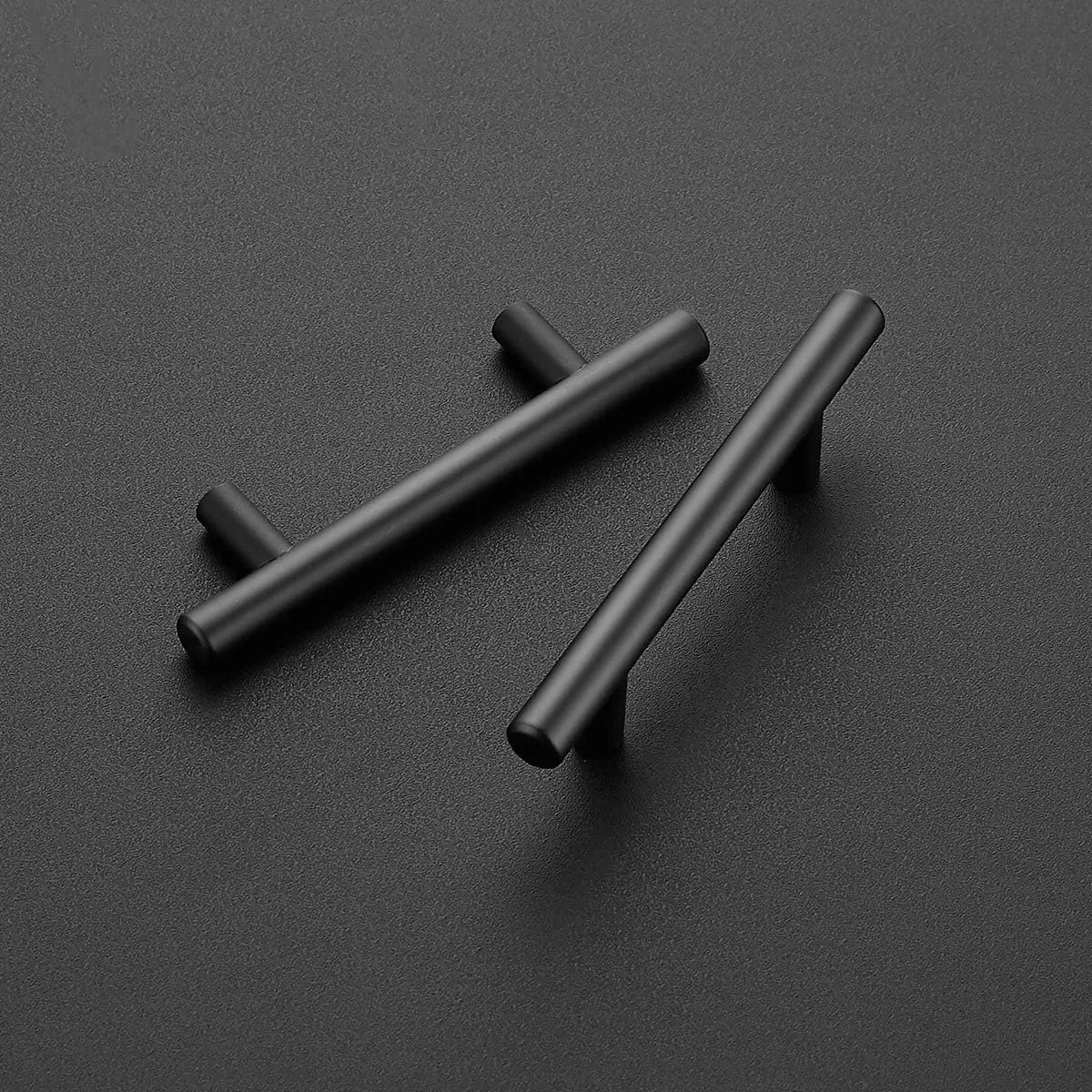Ravinte 25 Pack | 5'' Matte Black Cabinet Pulls Stainless Steel Cabinet Handles 5”Length, Kitchen Drawer Pulls 3inch Hole Center
