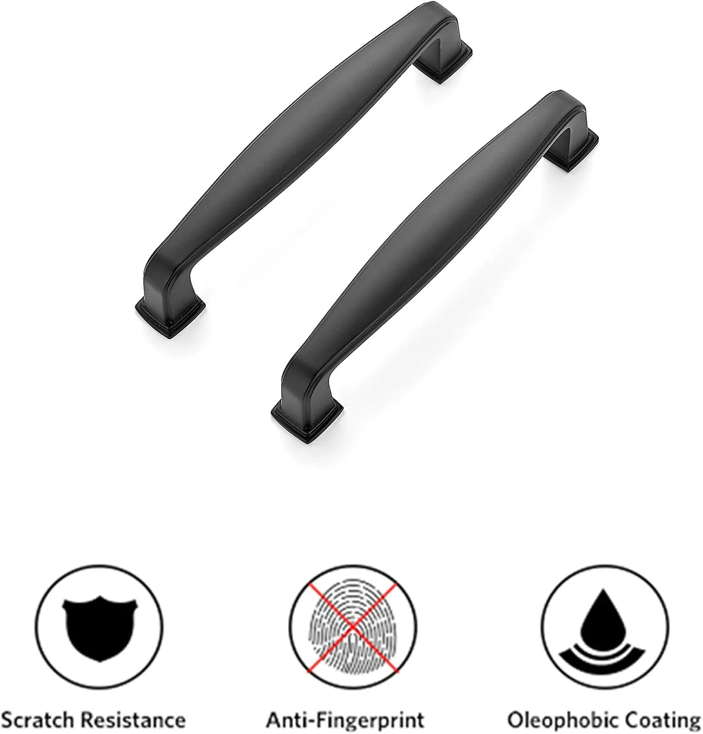 Ravinte 30 Pack Solid 3-3/4 Inch Cabinet Handles - Matte Black Pulls for Kitchen Drawers and Cabinets - Hardware for Cupboards