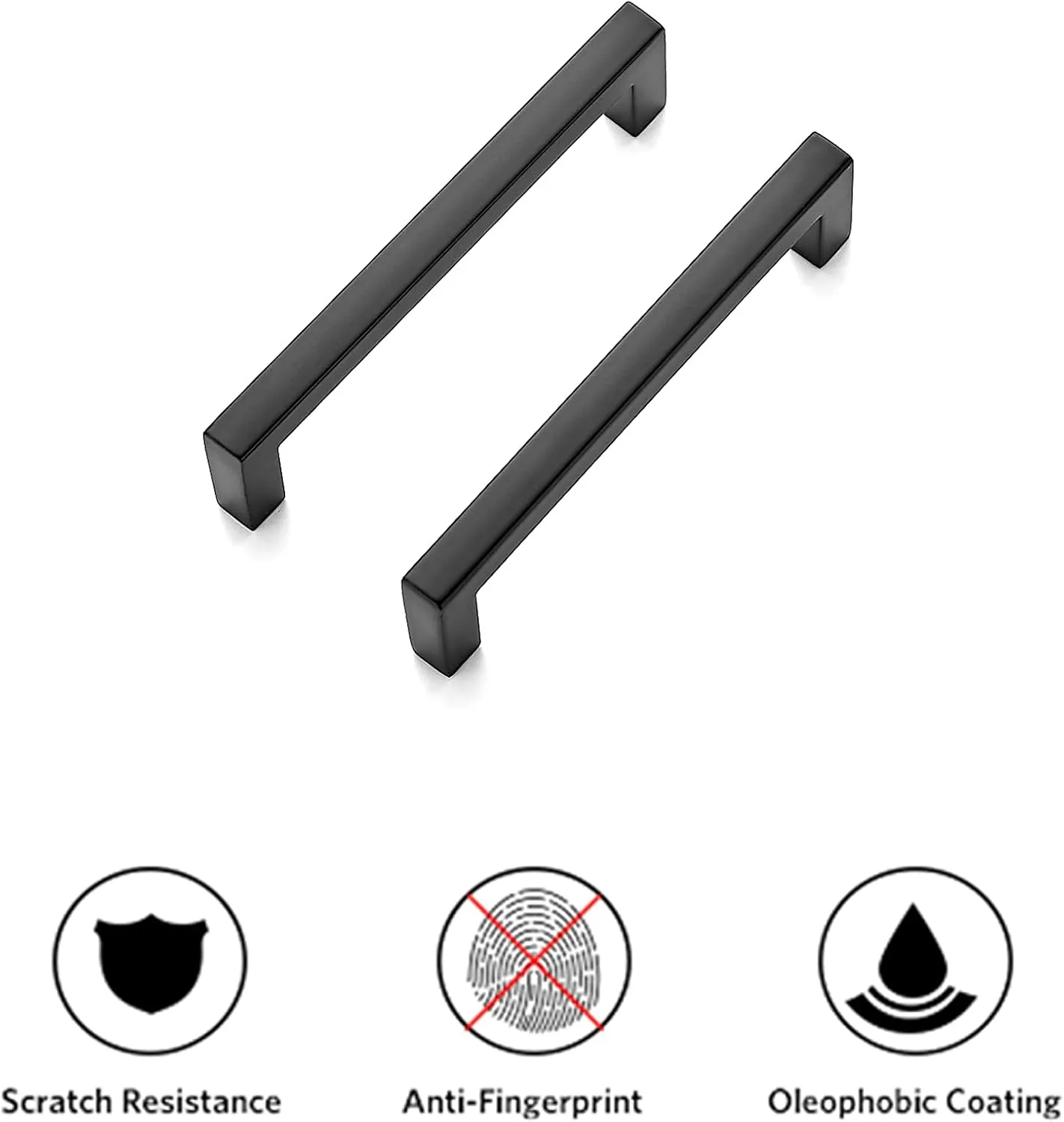 Ravinte 30 Pack Solid 3-3/4 Inch Center to Center Slim Square Bar Drawer Handles Kitchen Cabinet Handles Black Drawer Pulls Cabinet Hardware Handles Matte Black Cabinet Pulls
