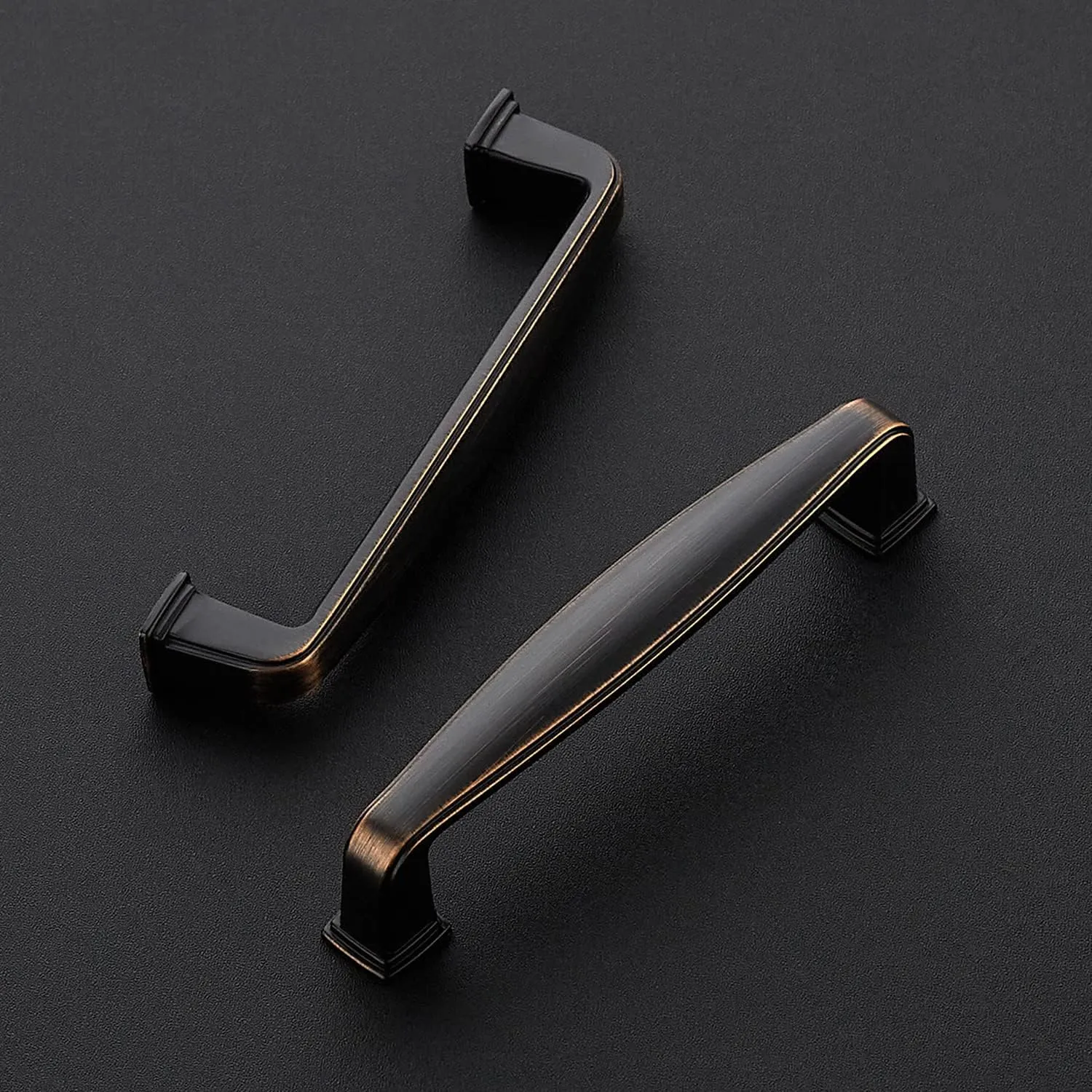 Ravinte 5 Pack Solid 3-3/4 Inch Kitchen Cabinet Handles Oil Rubbed Bronze Cabinet Pulls Drawer Pulls Kitchen Cabinet Hardware Kitchen Handles for Cabinets Cupboard Handles Drawer Handles