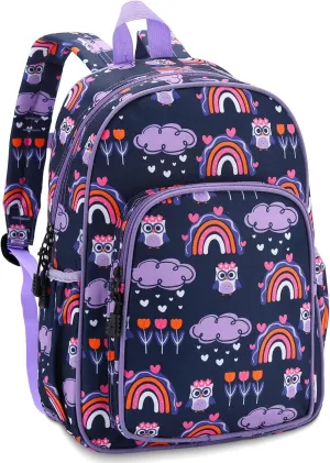 RAVUO Kids Backpack for Girls Boys, Cute Toddler School Bag Bookbag W Chest Strap