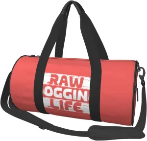 Raw Dogging Life Duffel Bag Gym Bag Travel Sports Tote Large Foldable Beach Swim Yoga2
