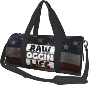Raw Dogging Life Duffel Bag Gym Bag Travel Sports Tote Large Foldable Beach Swim Yoga3