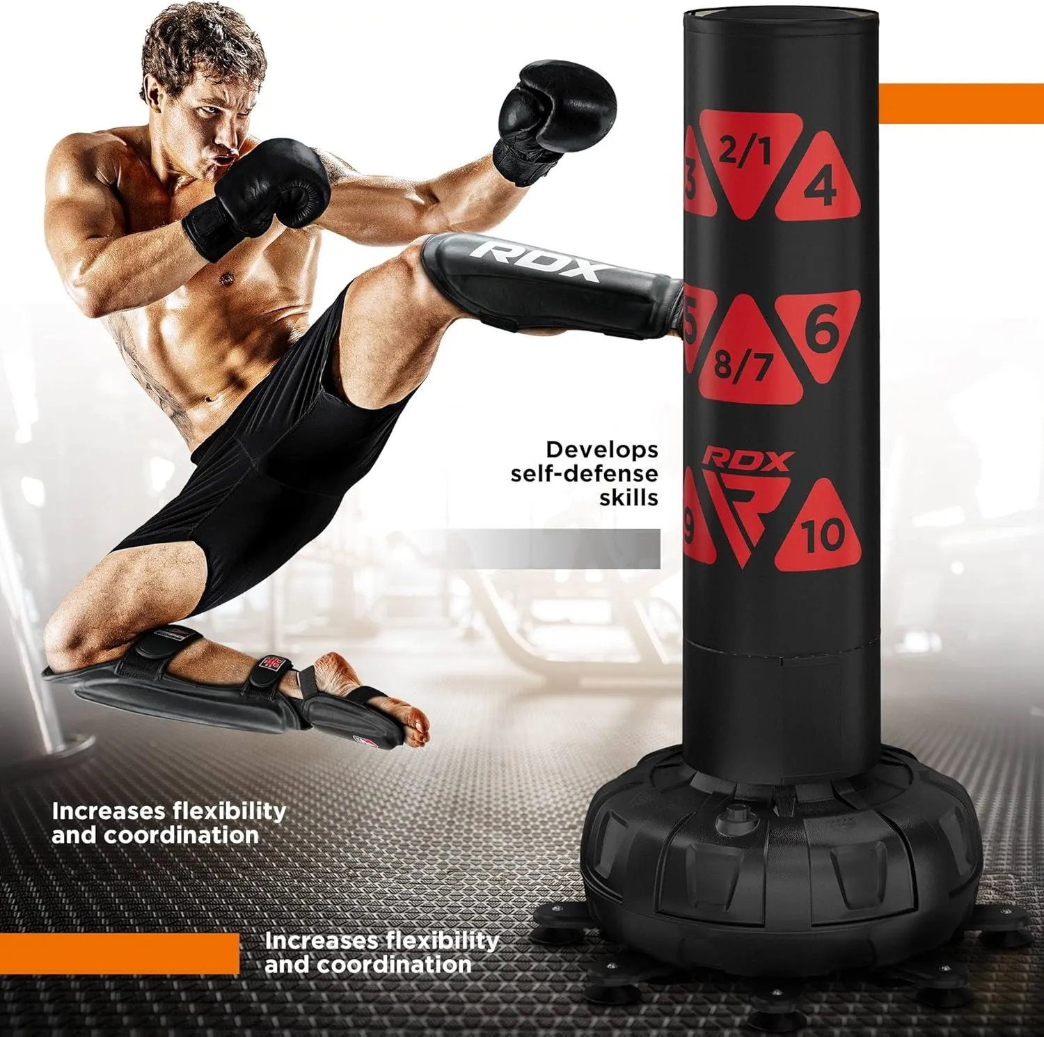 RDX Shin Guards Kickboxing Muay Thai, SATRA SMMAF Approved, Premium Maya Hide Leather, Leg Instep Protection Pads, MMA Martial Arts Kicking Sparring Training Gear, BJJ Karate Boxing Taekwondo, Black