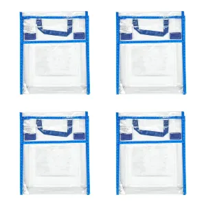 Really Good Stuff Store More Medium Clear Book Pouch Cool and Calm - 4 Pack