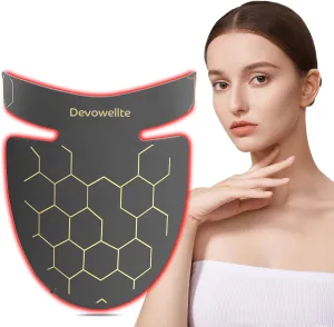 Red Light Therapy for Neck, Portable 660nm Red Light & 850nm Near Infrared Light at Home and Travel (Grey)