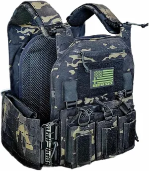 Redemption Crusader 2.0 Molle Quick Release Buckles Vest with Side Cummerbund Pouches and Triple Pouch