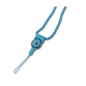 Reiko REIKO LONG LANYARD STRAP WITH CLIP IN BLUE
