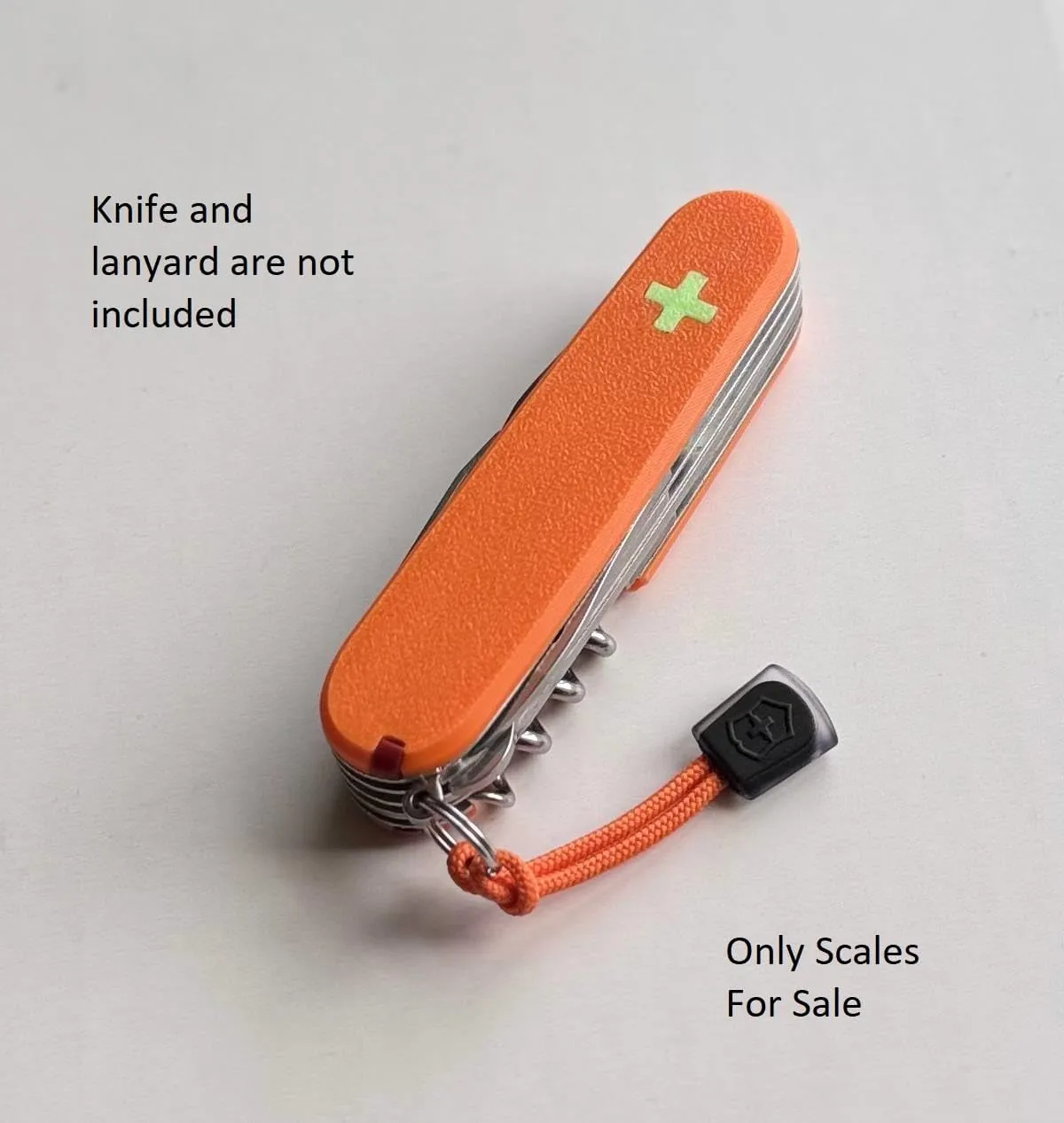 Replacement Covers For Victorinox Scales Plus 91mm Plastic Handles With Toothpick Tweezers And Ballpoint Pen Glowing Cross (Army Green)