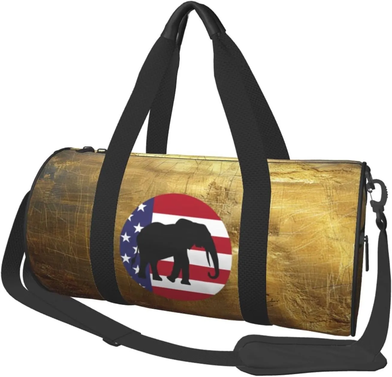 Republican Elephant Mascot Usa Flag Duffel Bag Gym Bag Travel Sports Tote Large Foldable Beach Swim Yoga9