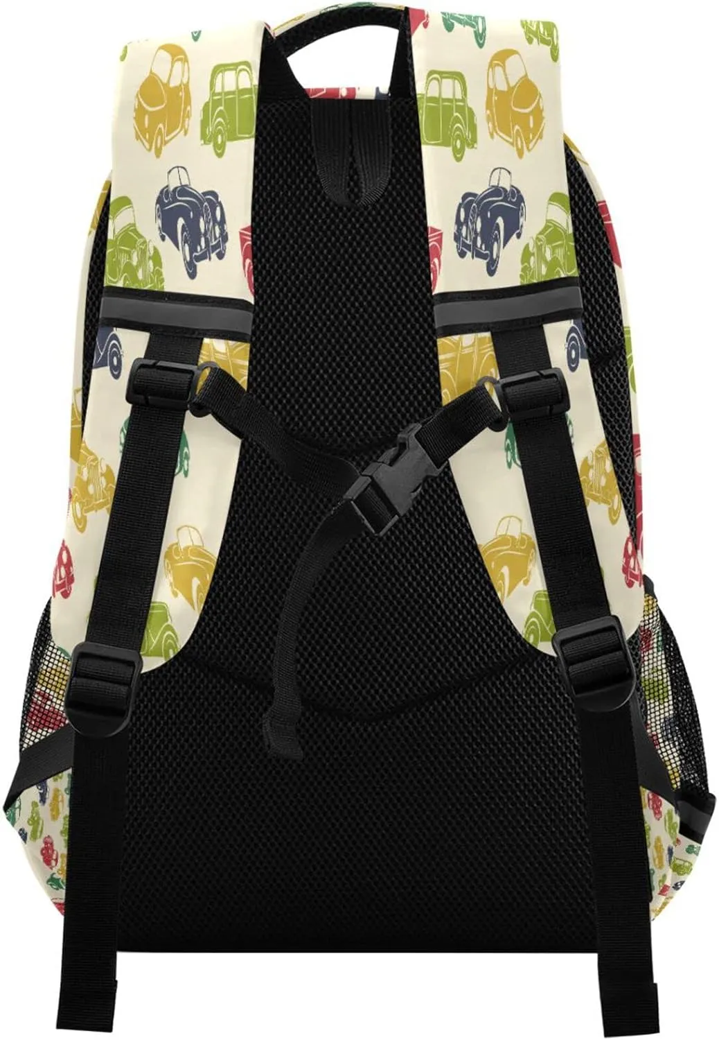 Retro Car Backpack for Girls Kids Boys School Bookbags, Student Laptop Backpack Carrying Bag Casual Lightweight Travel Sports Day Packs