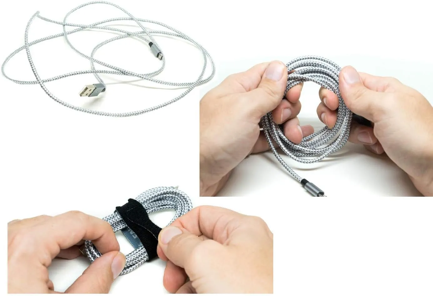 Reusable Cinch Straps 1" x 15" - 12 Pack, Multipurpose Quality Hook and Loop Securing Straps (Black) - Plus 2 Free Bonus Reusable Cable Ties