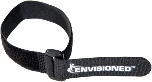 Reusable Cinch Straps 1" x 15" - 12 Pack, Multipurpose Quality Hook and Loop Securing Straps (Black) - Plus 2 Free Bonus Reusable Cable Ties