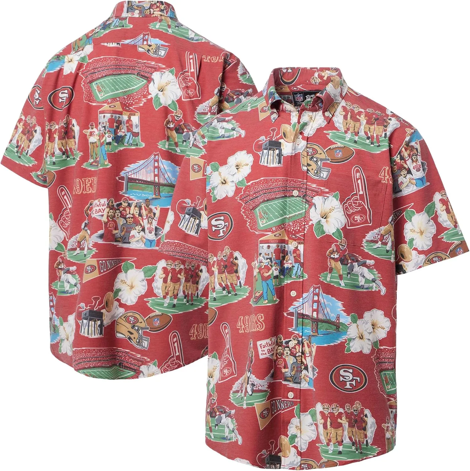 Reyn Spooner Men's Red San Francisco 49ers Scenic Button-Down Shirt