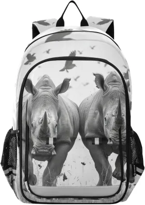 Rhino Print Backpack for Boys Middle-School Elementary Bookbags 20325173