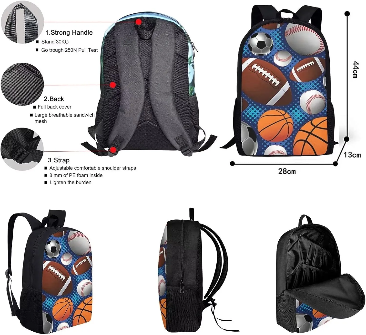 Rnyleeg Custom Backpack Personalized Daypack for Boys Girls Kids, 3-in-1 School Bag Bookbags Set with Lunch Bag Pencil Case, Add Your Name on Raccoon Backpack
