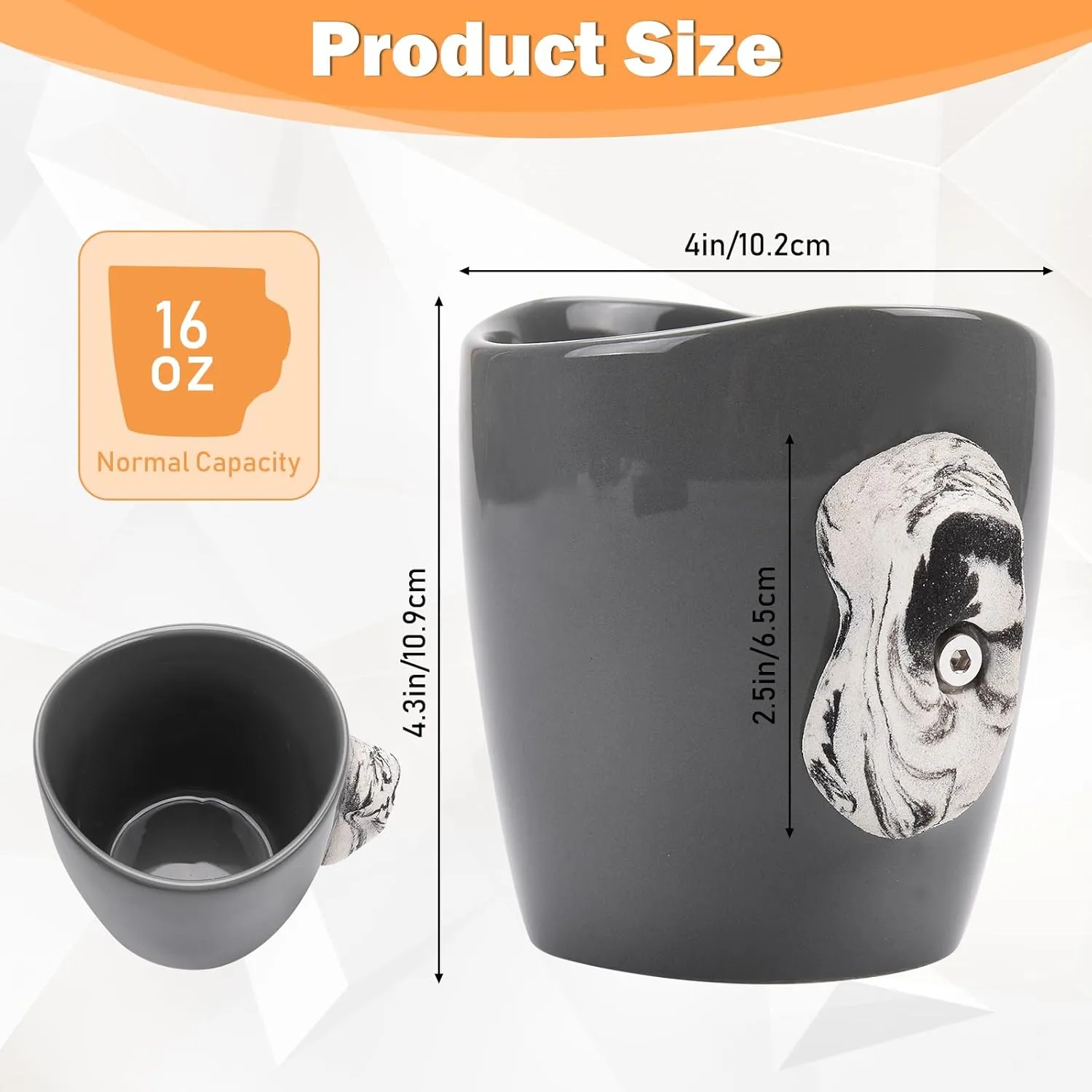 Rock Climbing Mug, 16 oz Ceramic Mug with Climbing Training Handles, Rock Climbing Gifts for Men Women, Climbing Hold Mug Bouldering Coffee Cup