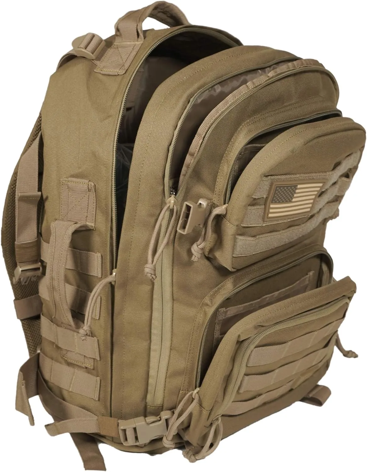 Rockland Military Tactical Laptop Backpack, Tan, Large