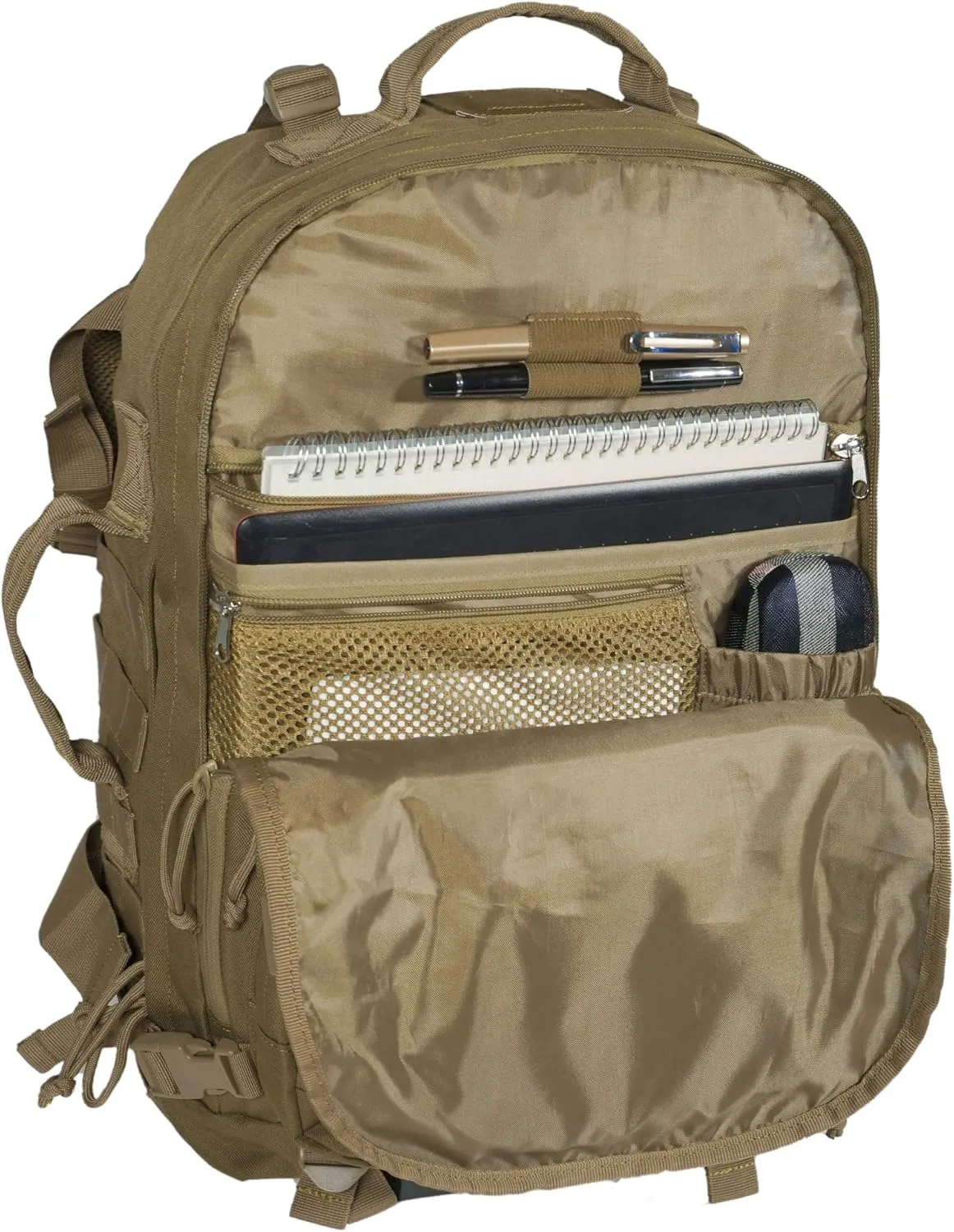 Rockland Military Tactical Laptop Backpack, Tan, Large