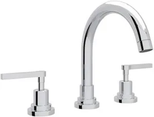 Rohl A2228LMAPC-2 Lombardia C-Spout Widespread Bathroom Sink Faucet with Lever Handles, Chrome