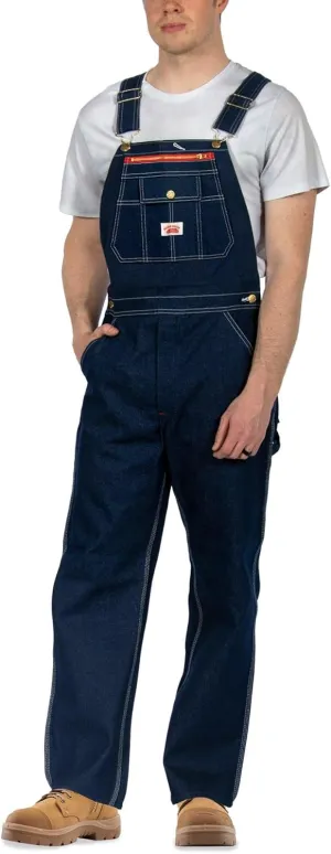 Round House #980 Utility Zipper-Bib Blue Denim Overalls