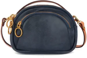 ROUROU Retro Shoulder Bag for Women Top Handle Handbag Mini Crossbody Bag Genuine Leather Clutch Bag Coin Purse Wallet