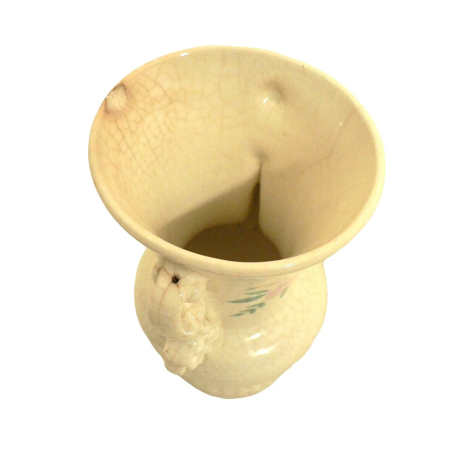 Royal Copley vase handles Rose design Vintage