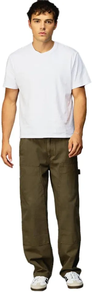 Rsq Straight Twill Utility Pants Dark Green