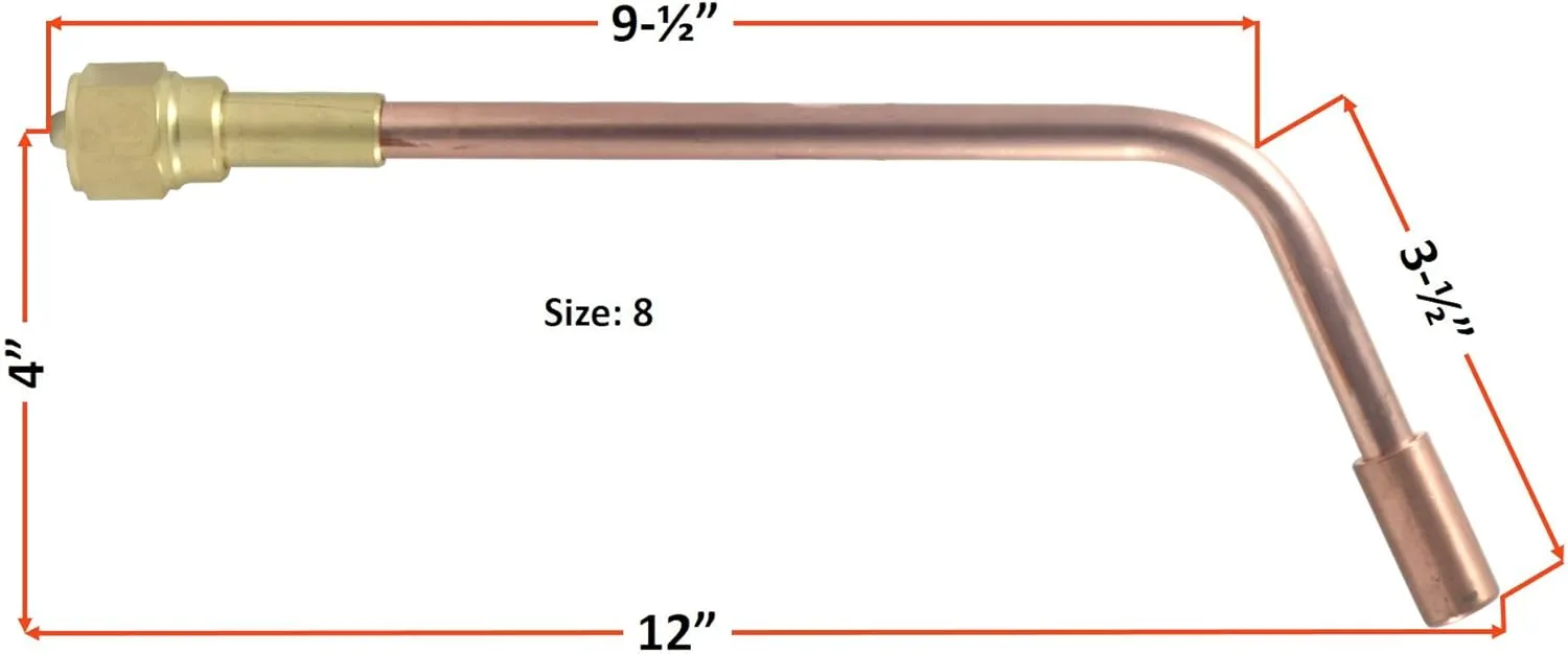 SÜA - Heating Nozzle/Rosebud 8-MFN Replacement for 300 Series Victor Torch Handles. Oxy/Propane
