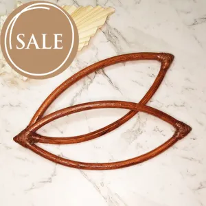 SALE - Rattan Bag Handles Eye Shaped - Brown