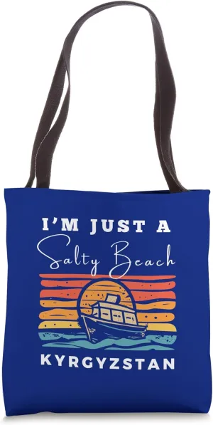Salty Beach Kyrgyzstan Travel Souvenir Tote Bag