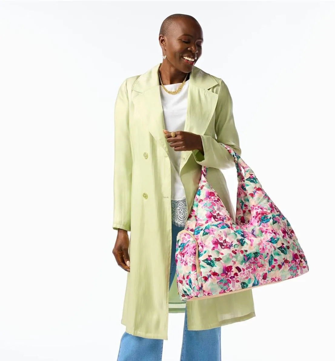 Samantha Brown To-Go Quilted Travel Hobo with Crossbody