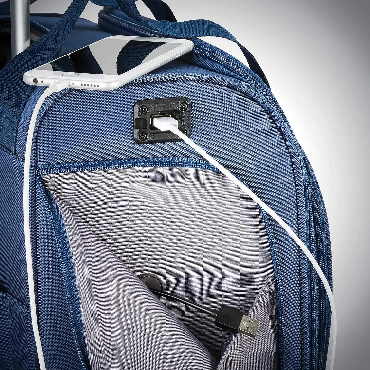 Samsonite Underseat Carry-On Spinner With USB Port, Ocean, One Size