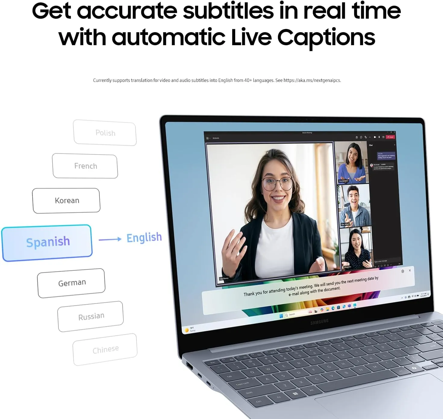 SAMSUNG 15.6" Galaxy Book4 Edge Business Laptop, Copilot   AI PC Computer, Snapdragon X Plus Processor, Live Captions, FHD LED Anti-Glare Display, Long-Lasting Battery, 2024 Version, NP754XQA-KB2US