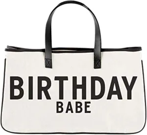 Santa Barbara Design Studio Tote Bag For Women Canvas Shoulder Bag with Genuine Leather Handles,