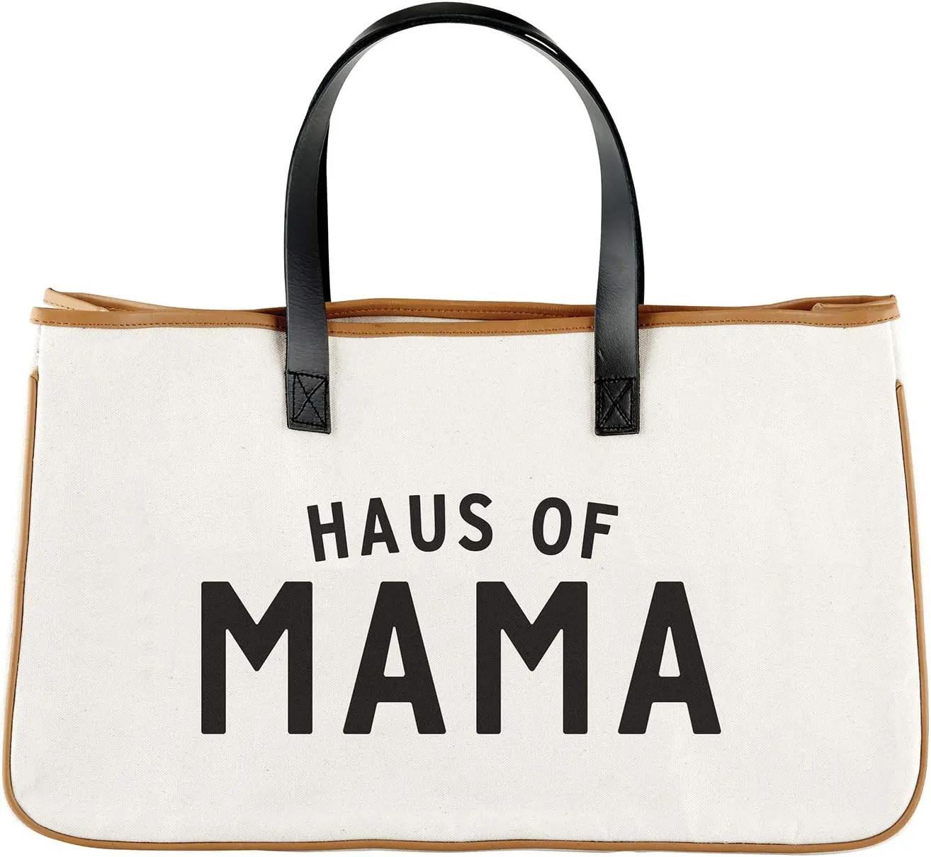 Santa Barbara Design Studio Tote Bag For Women Canvas Shoulder Bag with Genuine Leather Handles,