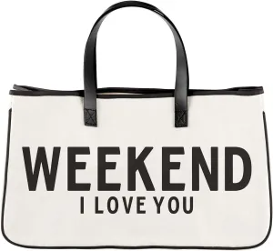 Santa Barbara Design Studio Tote Bag For Women Canvas Shoulder Bag with Genuine Leather Handles,