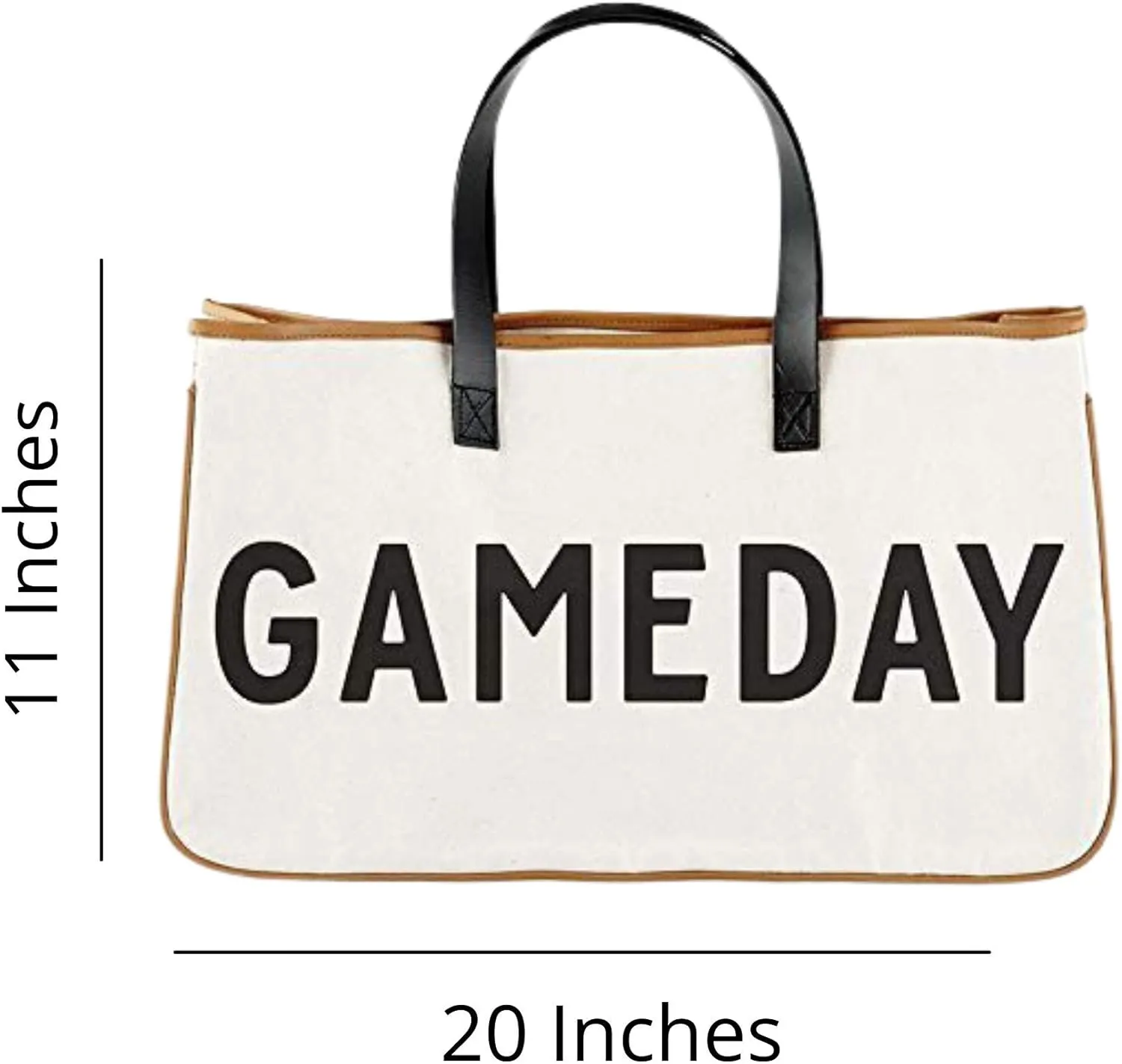 Santa Barbara Design Studio Tote Bag For Women Canvas Shoulder Bag with Genuine Leather Handles,