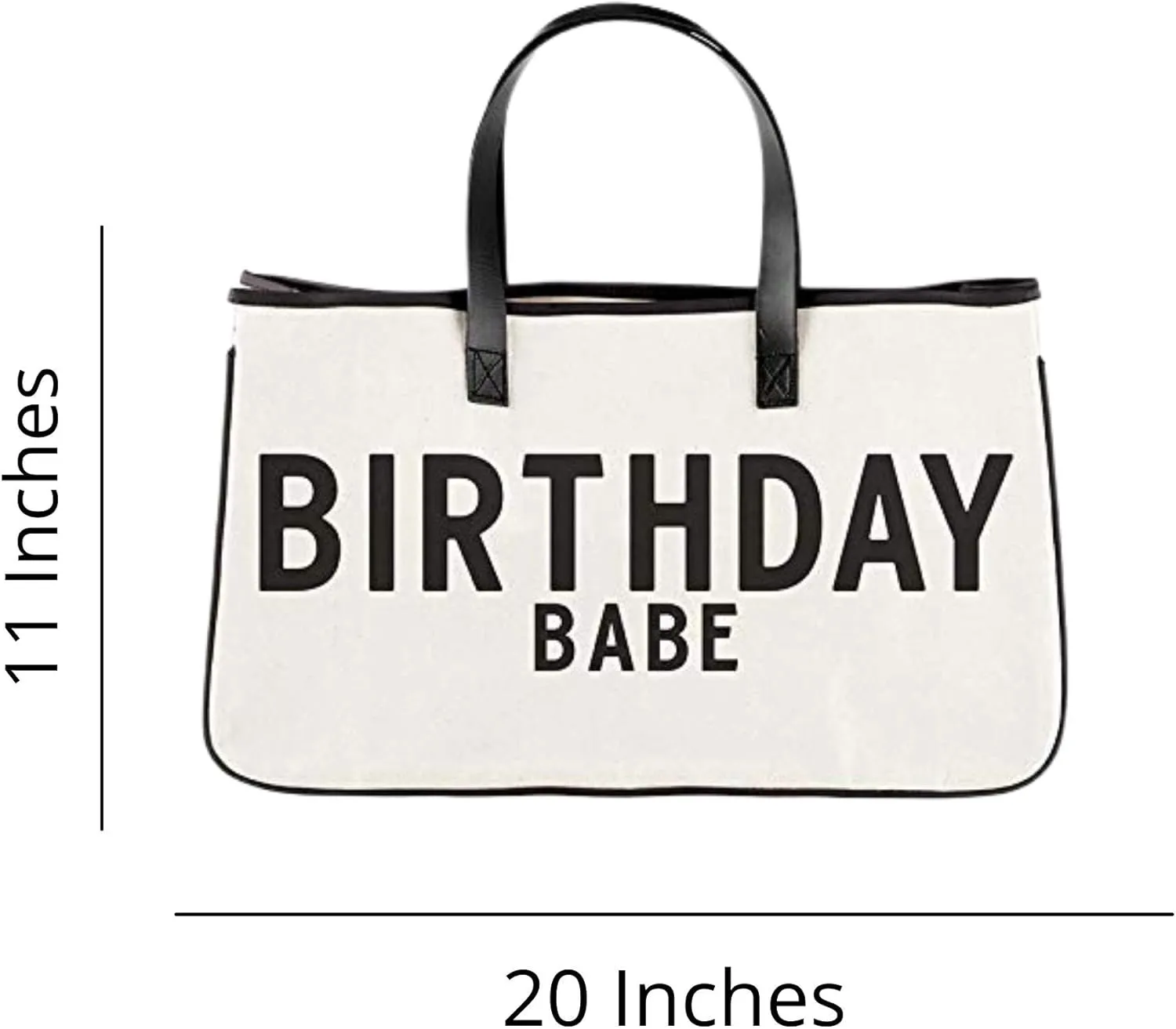 Santa Barbara Design Studio Tote Bag For Women Canvas Shoulder Bag with Genuine Leather Handles,