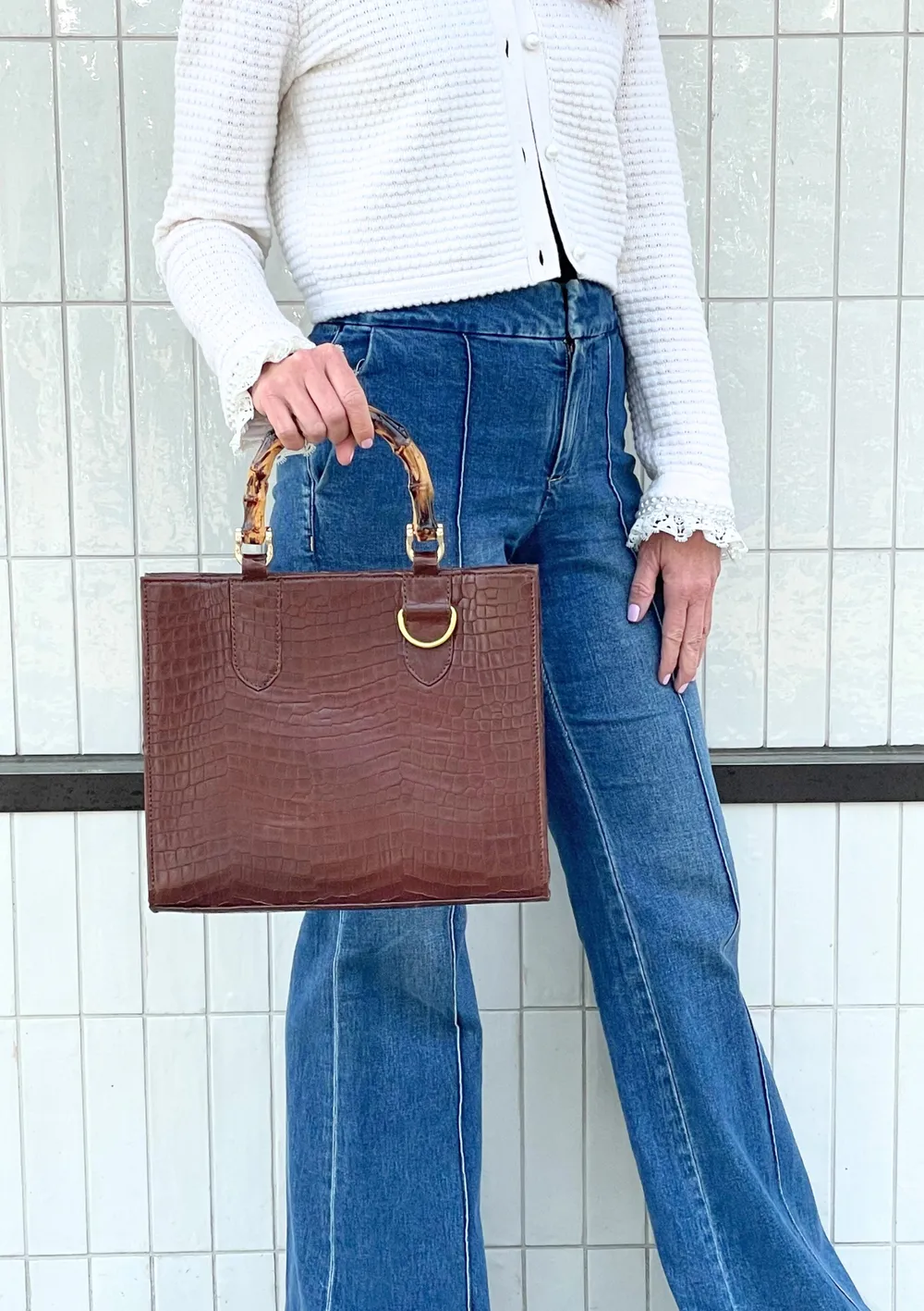 Sarah Stewart Clara Maxi Bag in Brown