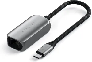 Satechi USB C to Ethernet Adapter, 2.5 Gbps Speed, Compatible with MacBook Pro, MacBook Air, iPad Pro, iPhone and More USB C Devices