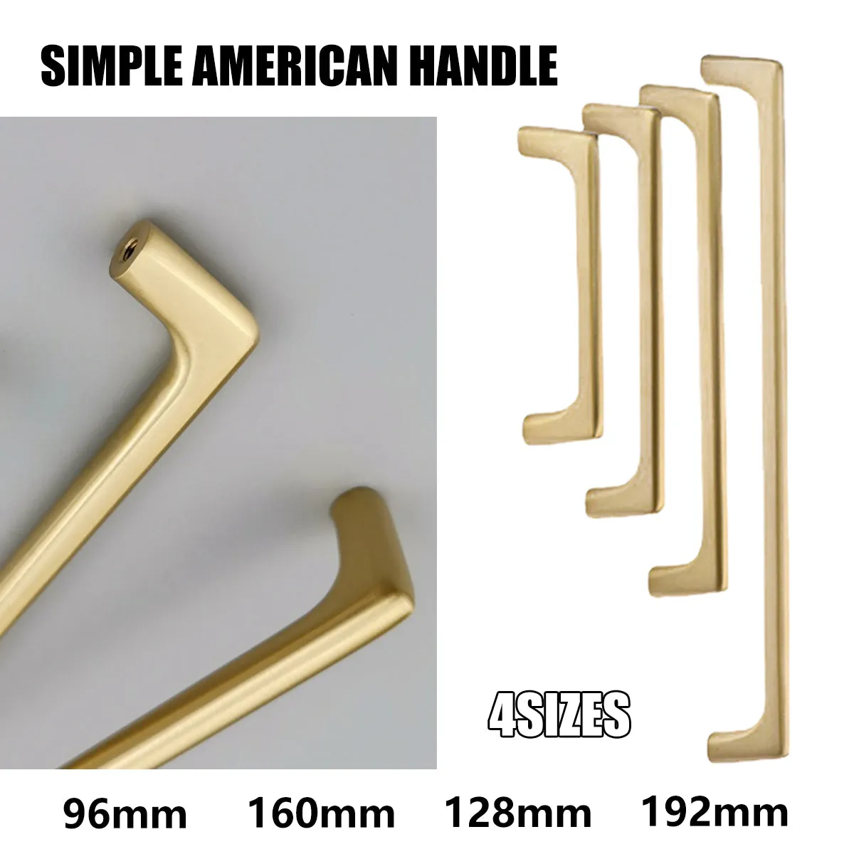 Satin Brass Drawer Pulls – Slim Modern Solid Brass Cabinet Handles