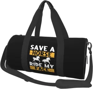 Save A Horse Ride My Face Duffel Bag Gym Bag Travel Sports Tote Large Foldable Beach Swim Yoga8